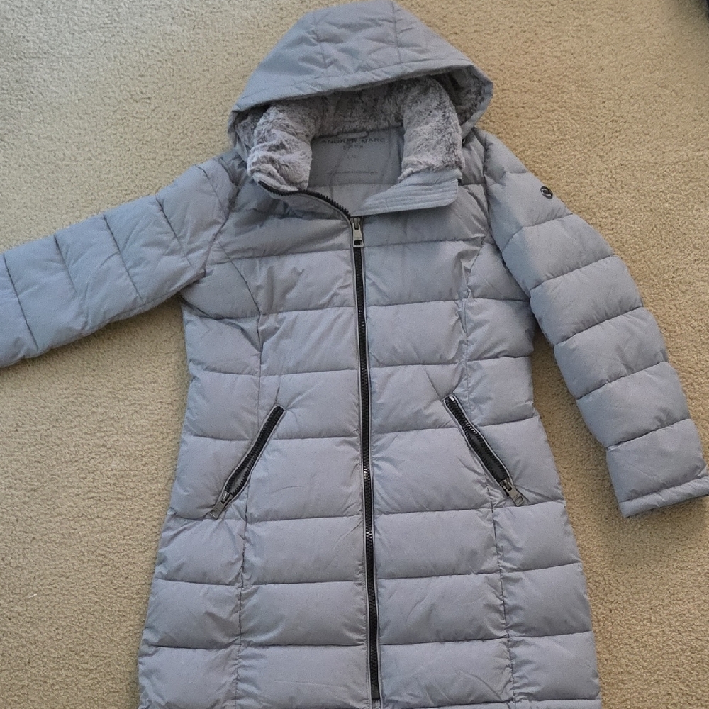 Andrew Marc Women's Light Gray Puffer Coat